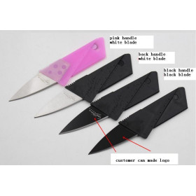 Outdoor credit card folding knife wallet card knife with multi colors UDTEK2003